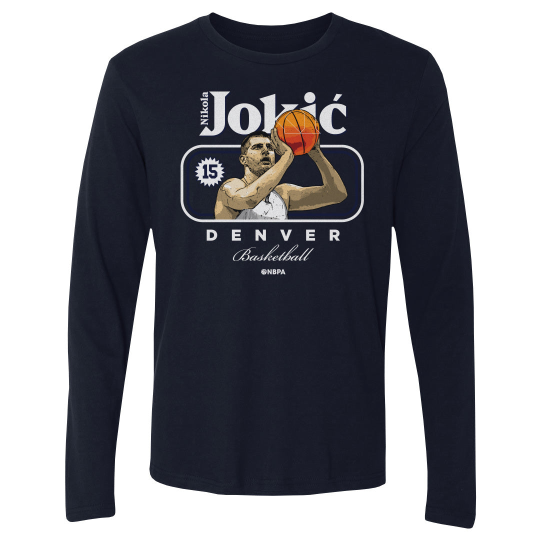 Nikola Jokic Men's Long Sleeve T-Shirt | 500 LEVEL