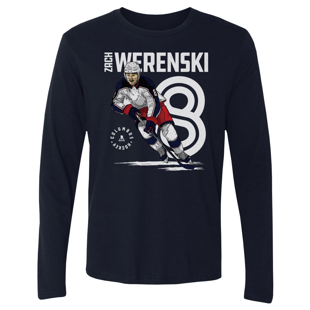 Zach Werenski Men's Long Sleeve T-Shirt | 500 LEVEL