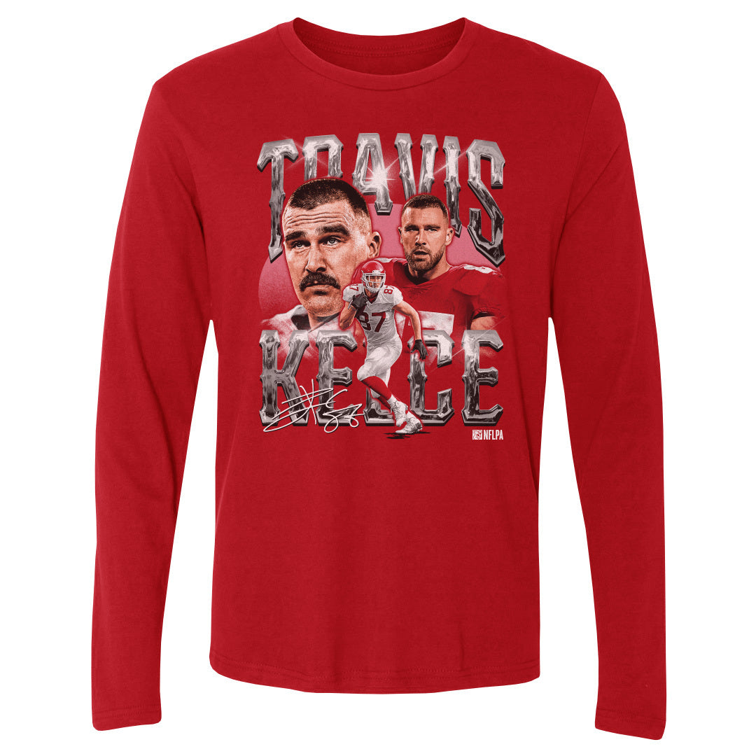 Travis Kelce Men's Long Sleeve T-Shirt | 500 LEVEL
