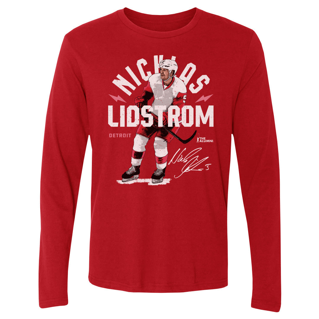 Nicklas Lidstrom Men's Long Sleeve T-Shirt | 500 LEVEL