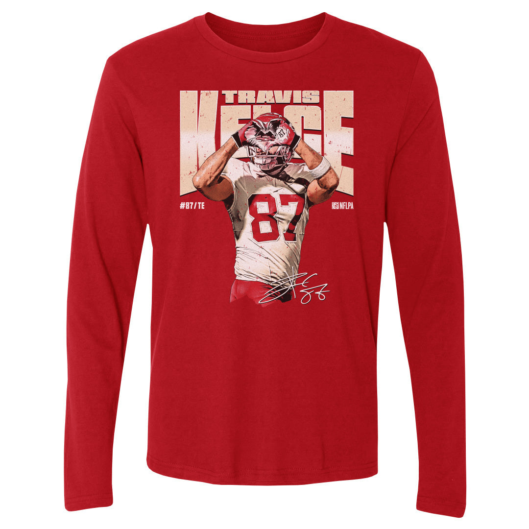 Travis Kelce Men's Long Sleeve T-Shirt | 500 LEVEL
