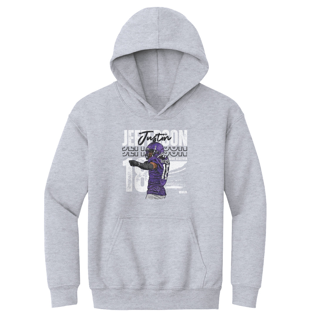 Justin Jefferson Kids Youth Hoodie | 500 LEVEL