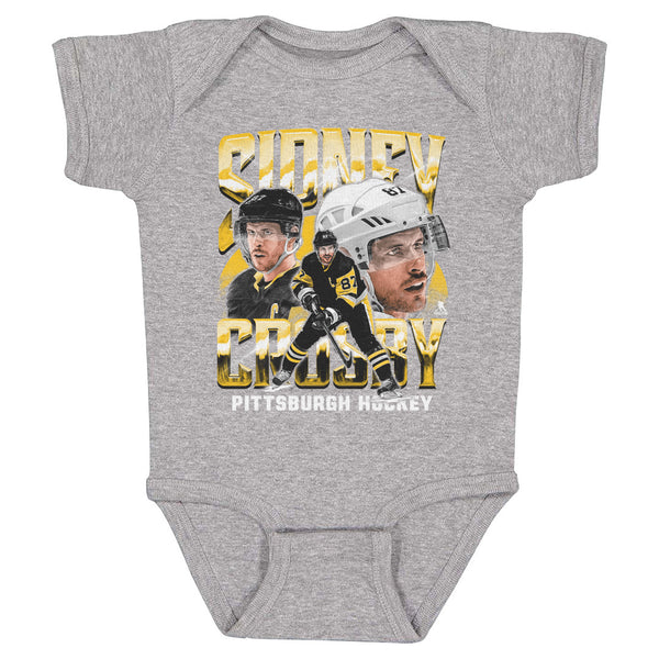 500 LEVEL Sidney Crosby Hoodie - NHLPA Licensed Hockey Sweatshirt, Gray, Medium