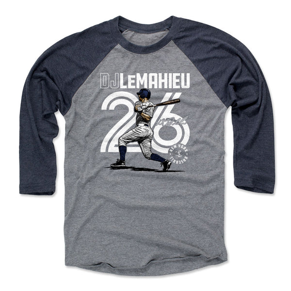 DJ LeMahieu Men's Cotton T-Shirt - Heather Gray - New York | 500 Level Major League Baseball Players Association (MLBPA)