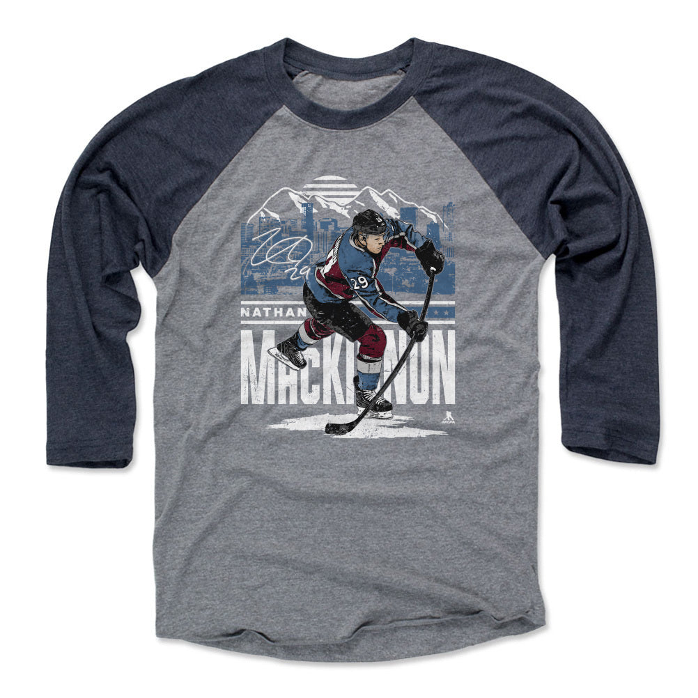 Nathan MacKinnon Men's Baseball T-Shirt | 500 LEVEL