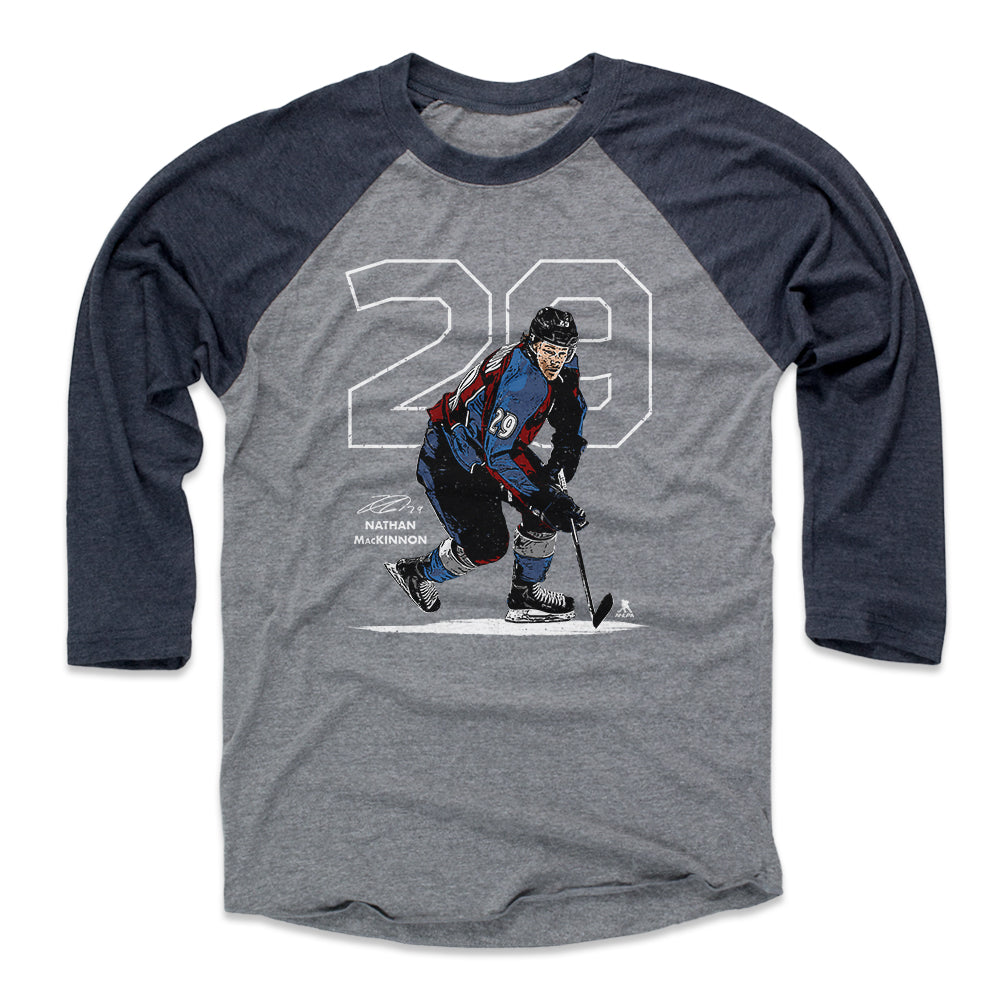 Nathan MacKinnon Men's Baseball T-Shirt | 500 LEVEL
