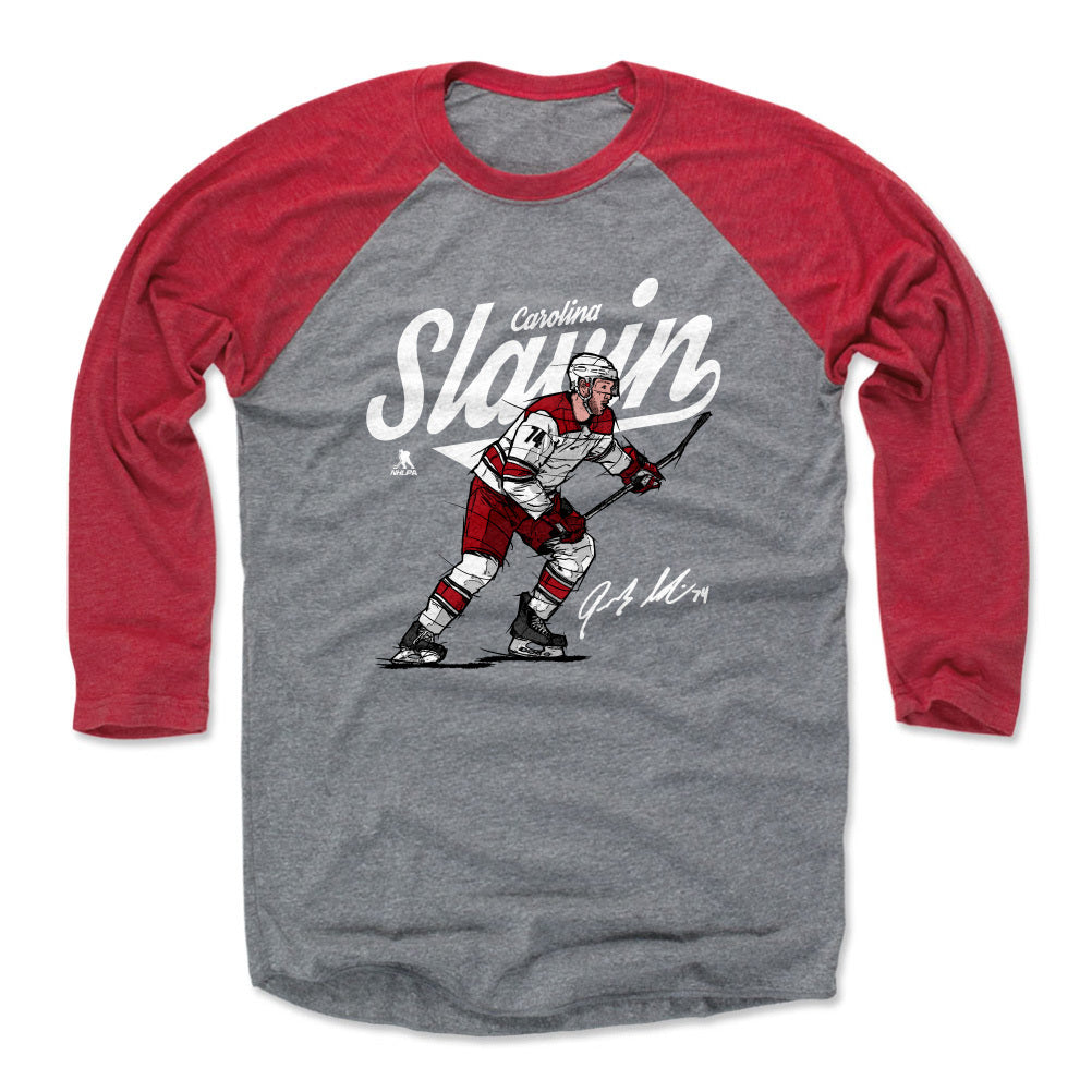 Jaccob Slavin Men's Baseball T-Shirt | 500 LEVEL