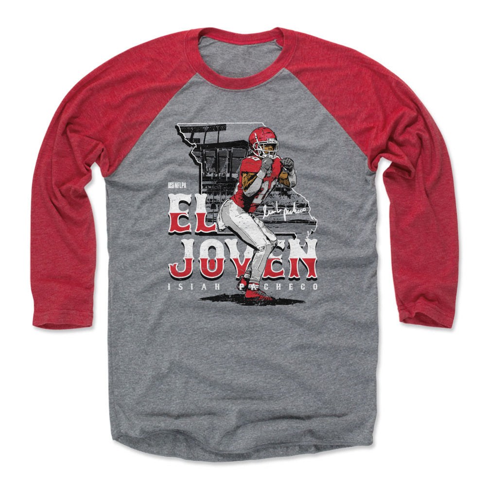 Isiah Pacheco Men's Baseball T-Shirt | 500 LEVEL