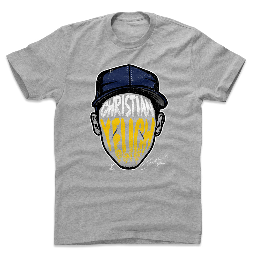 Christian Yelich Men's Cotton T-Shirt | 500 LEVEL