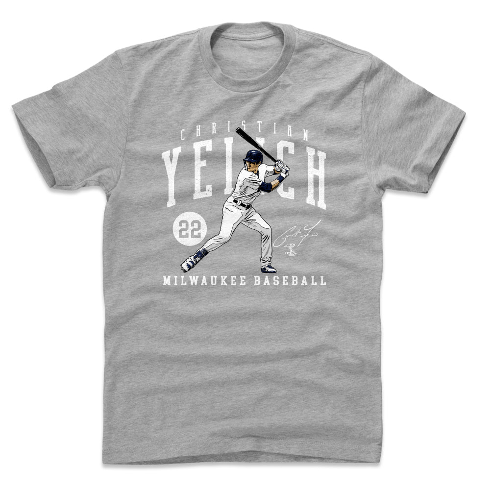 Christian Yelich Men's Cotton T-Shirt | 500 LEVEL