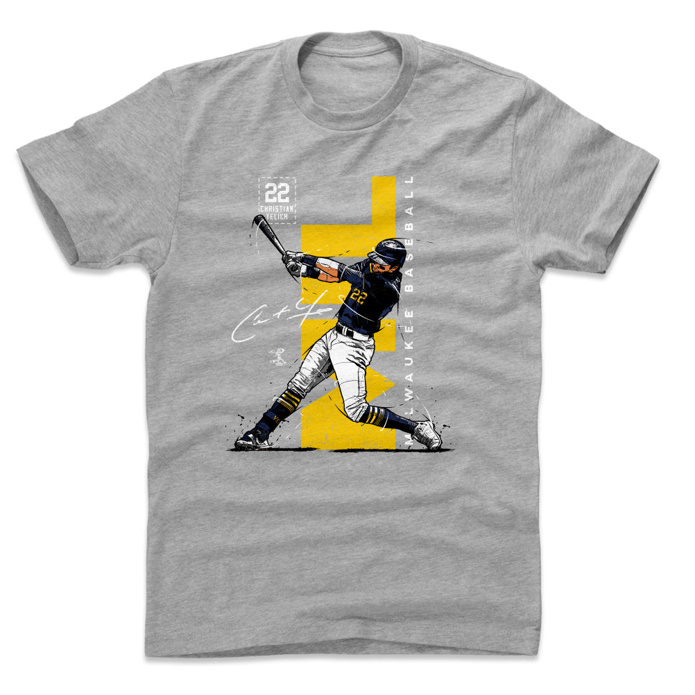Christian Yelich Men's Cotton T-Shirt | 500 LEVEL