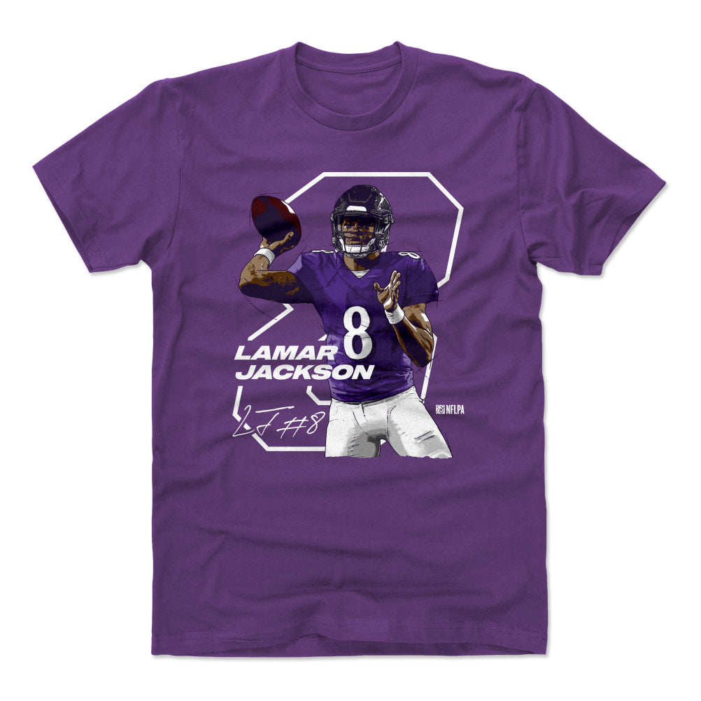 Lamar Jackson Men's Cotton T-Shirt | 500 LEVEL