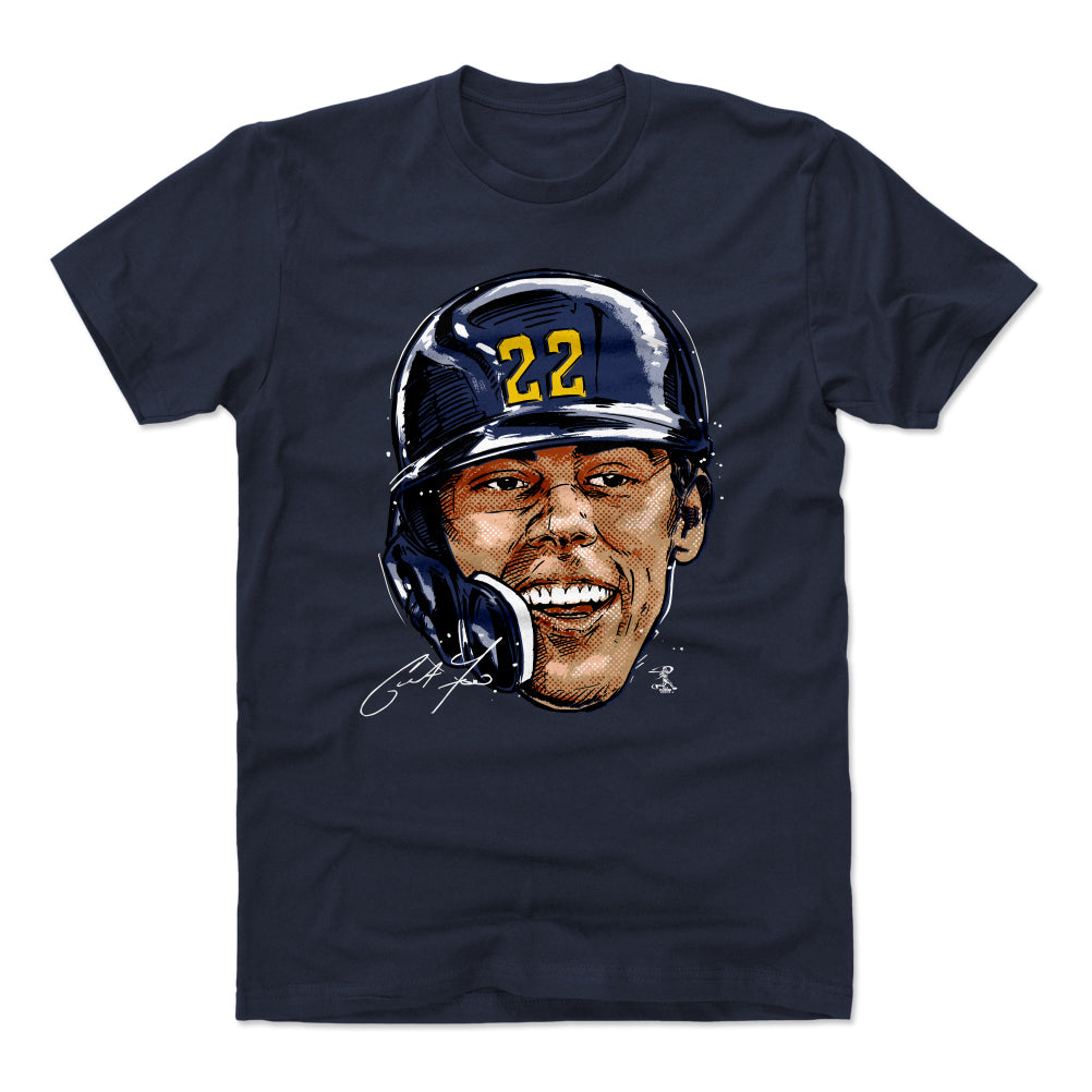 Christian Yelich Men's Cotton T-Shirt | 500 LEVEL