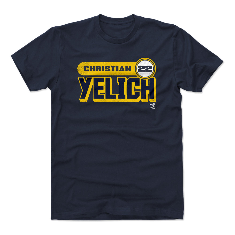Christian Yelich Men's Cotton T-Shirt | 500 LEVEL