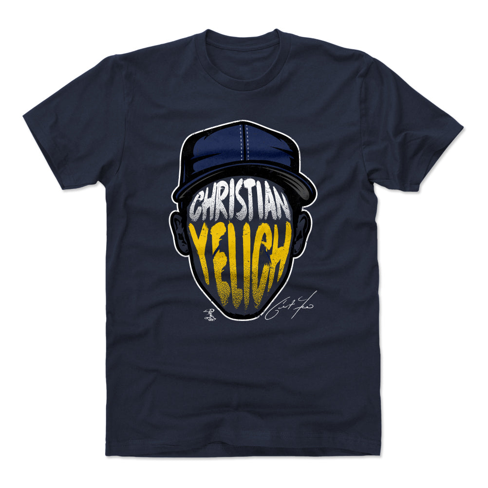 Christian Yelich Men's Cotton T-Shirt | 500 LEVEL