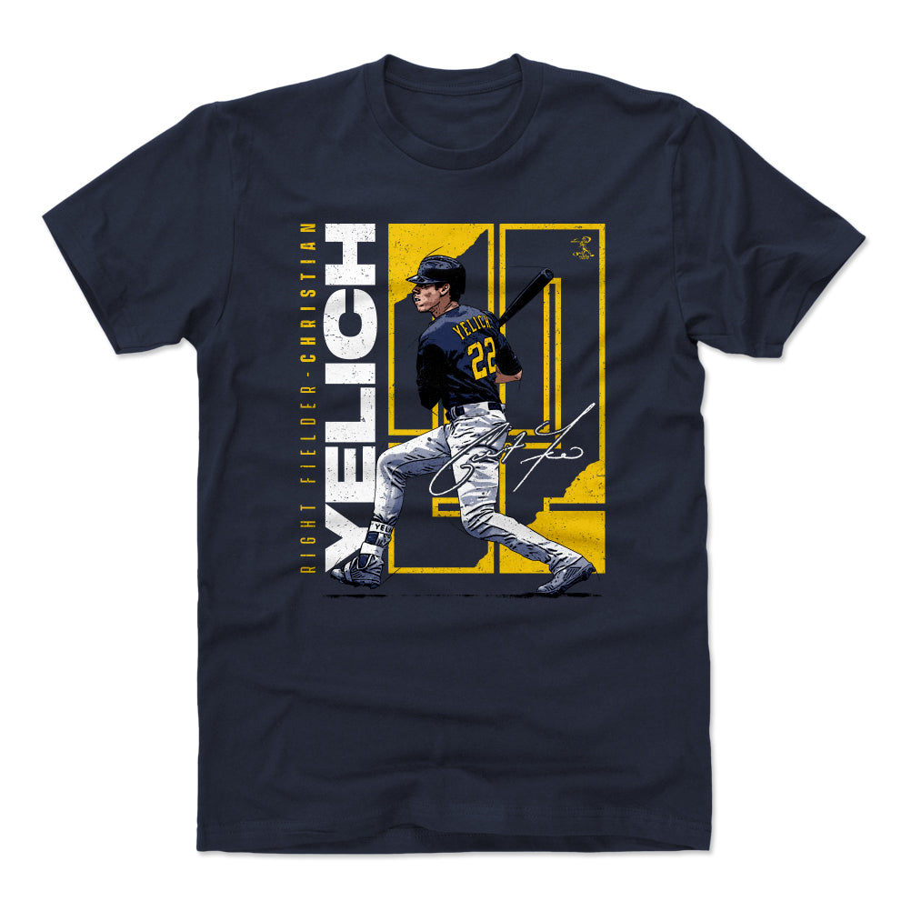 Christian Yelich Men's Cotton T-Shirt | 500 LEVEL
