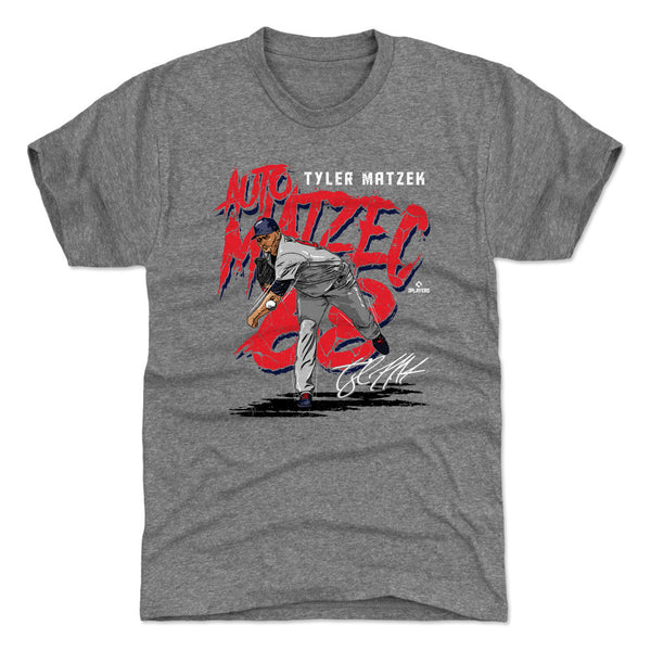 Atlanta Braves Tyler Matzek Men's Premium T-Shirt - Tri Gray - Atlanta | 500 Level Major League Baseball Players Association (MLBPA)