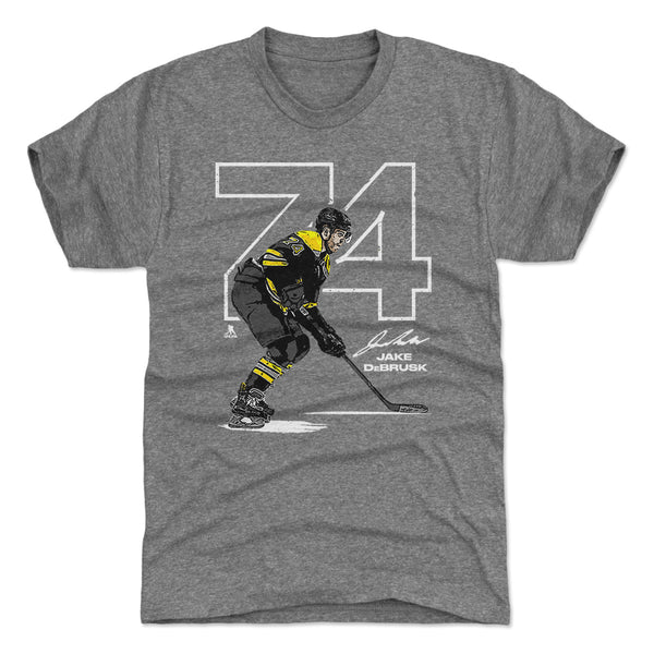 Boston Bruins Men's 500 Level Jake DeBrusk Boston Gray Shirt