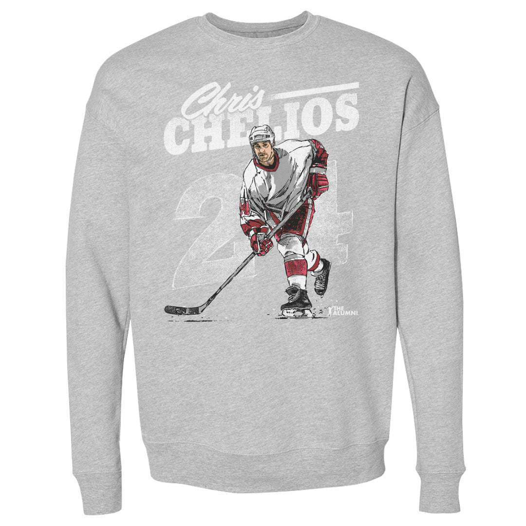 Chris Chelios Men's Crewneck Sweatshirt | 500 LEVEL