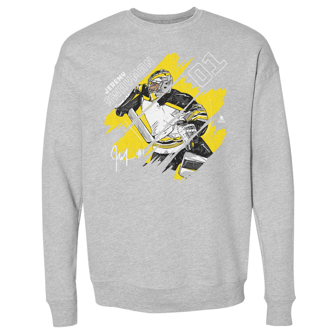 Jeremy Swayman Men's Crewneck Sweatshirt | 500 LEVEL