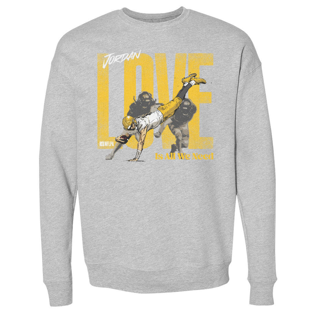 Jordan Love Men's Crewneck Sweatshirt | 500 LEVEL