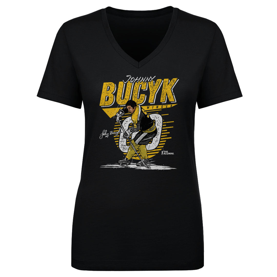 Johnny Bucyk Women's V-Neck T-Shirt | 500 LEVEL