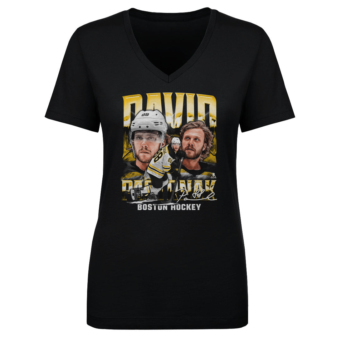 David Pastrnak Women's V-Neck T-Shirt | 500 LEVEL
