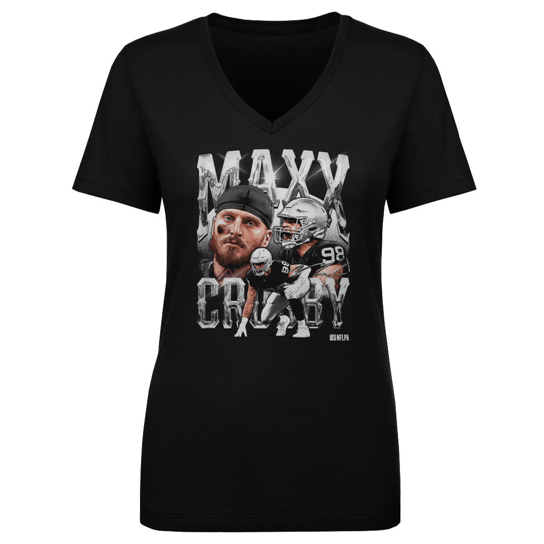 Maxx Crosby Women's V-Neck T-Shirt | 500 LEVEL