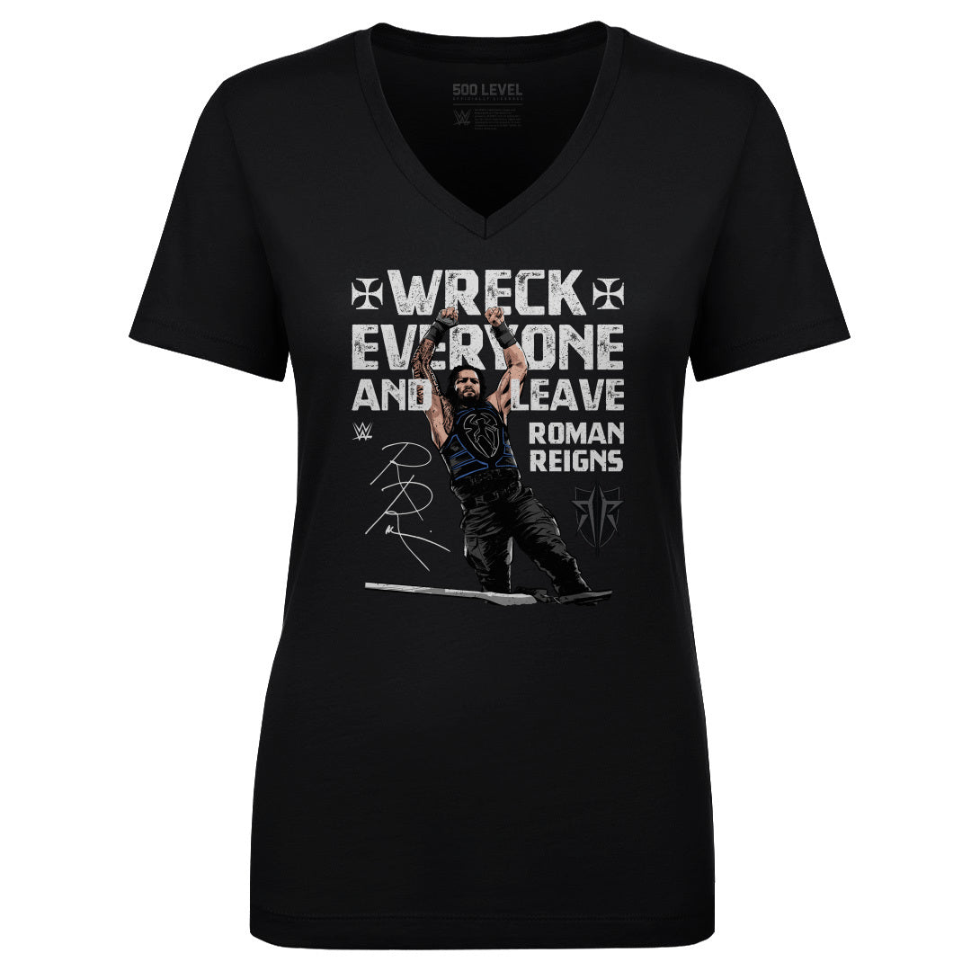Roman Reigns Women's V-Neck T-Shirt | 500 LEVEL