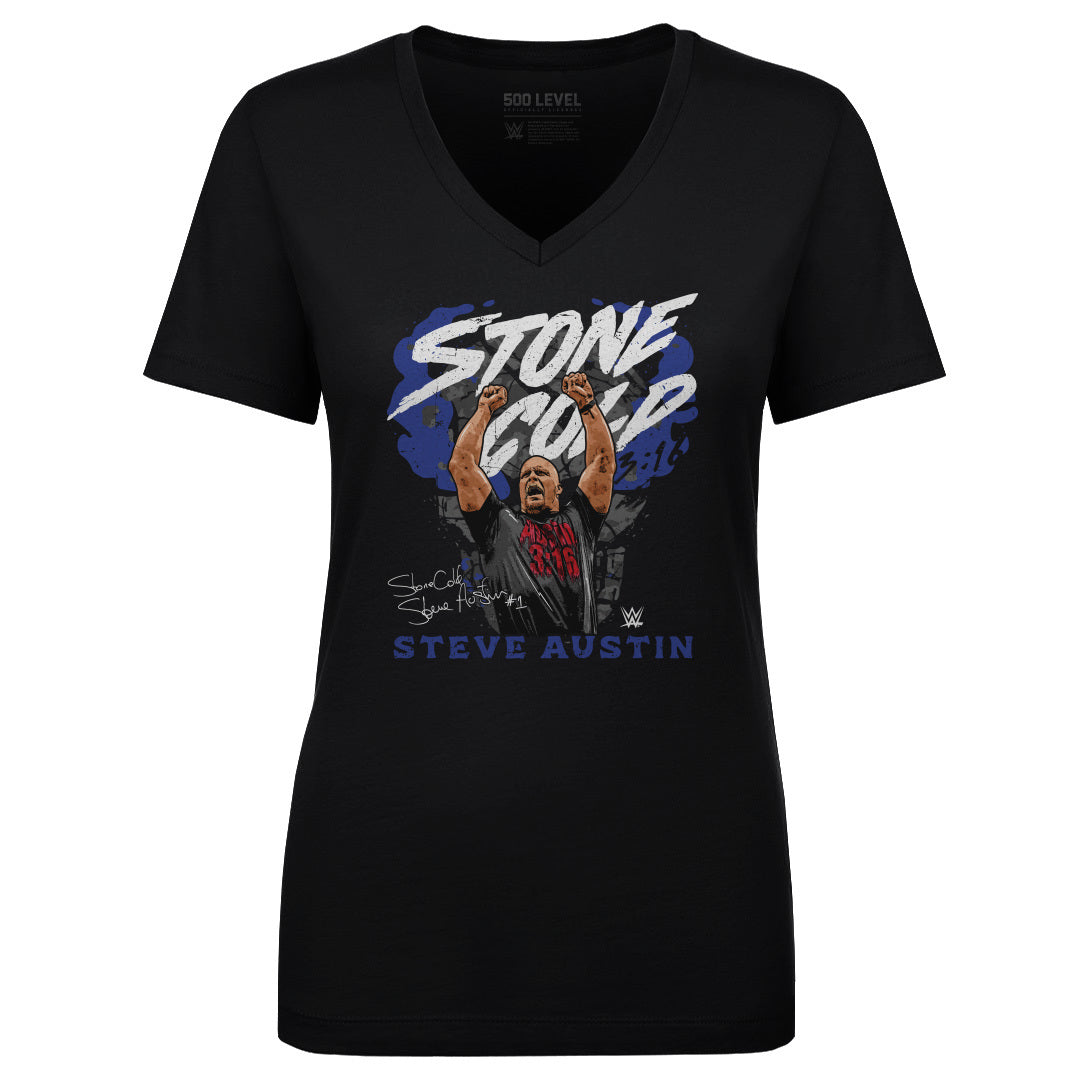 Stone Cold Steve Austin Women's V-Neck T-Shirt | 500 LEVEL