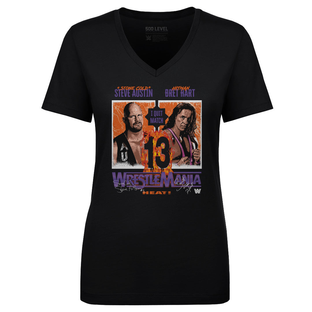 Wrestlemania Women's V-Neck T-Shirt | 500 LEVEL
