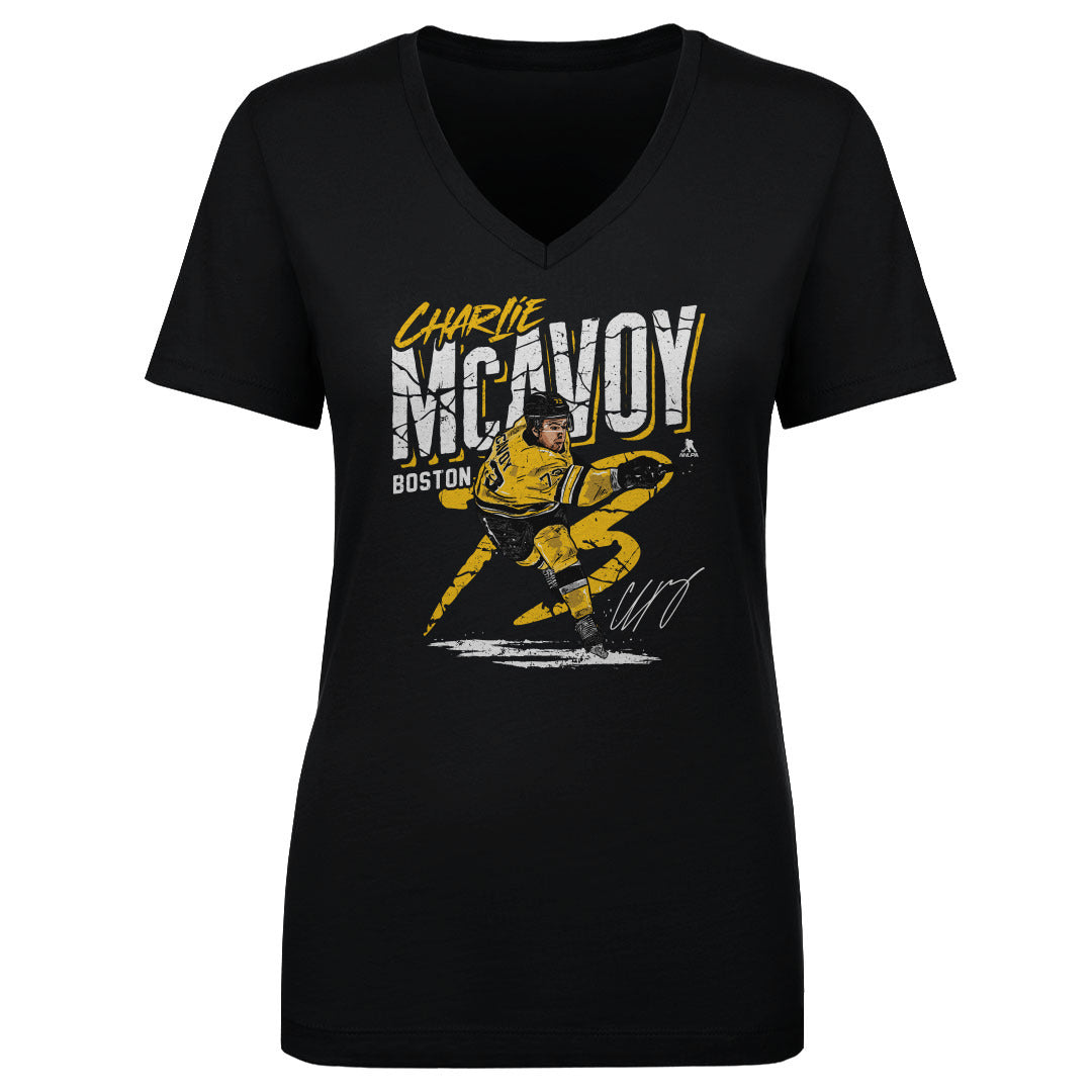 Charlie McAvoy Women's V-Neck T-Shirt | 500 LEVEL