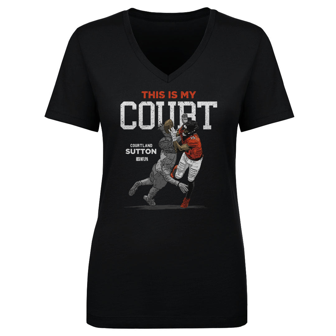 Courtland Sutton Women's V-Neck T-Shirt | 500 LEVEL