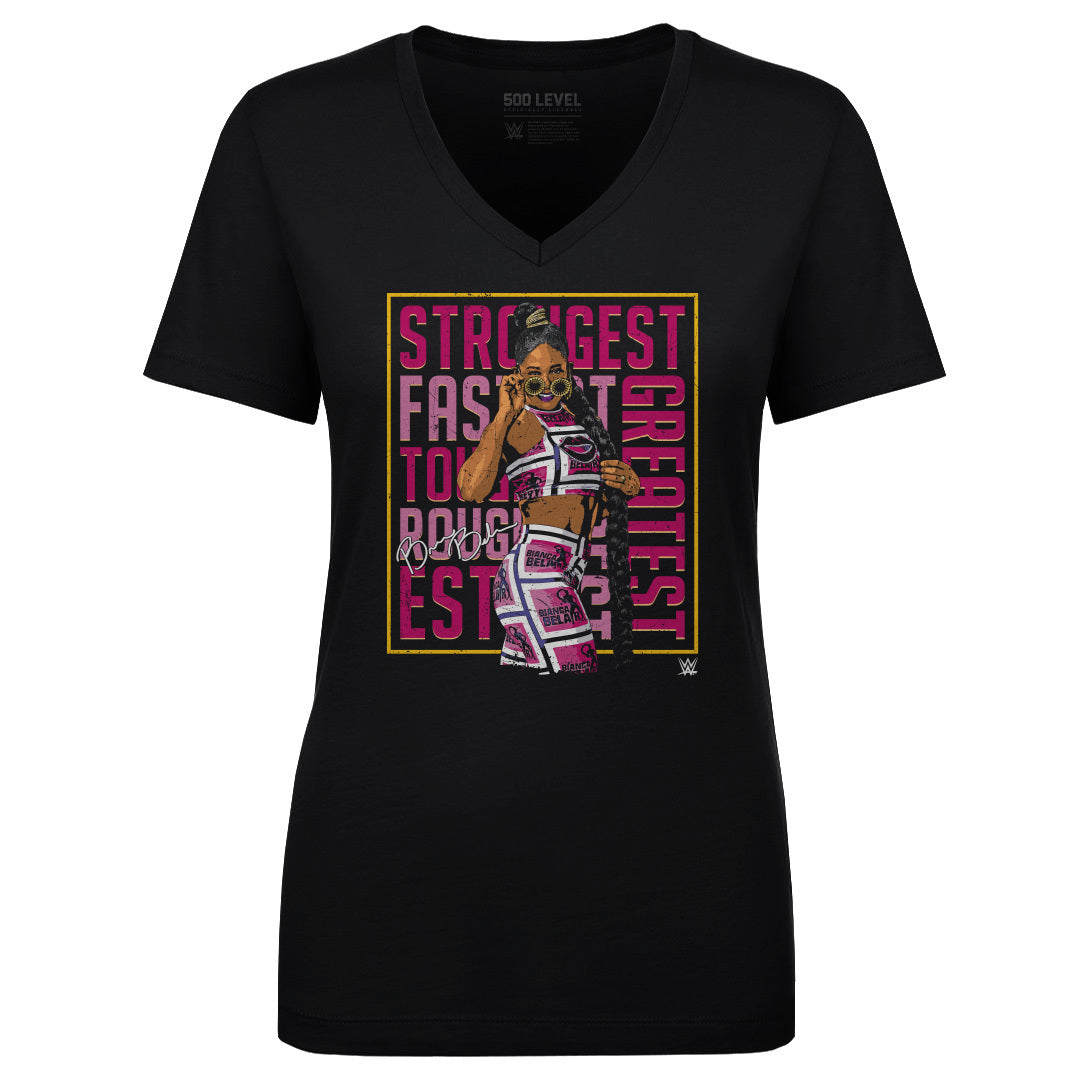 Bianca Belair Women's V-Neck T-Shirt | 500 LEVEL