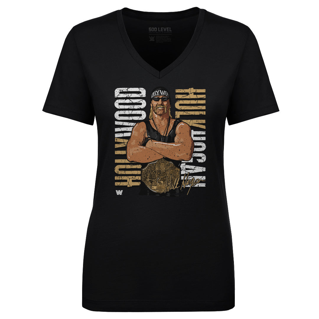 Hulk Hogan Women's V-Neck T-Shirt | 500 LEVEL