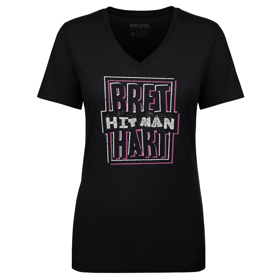 Bret Hart Women's V-Neck T-Shirt | 500 LEVEL