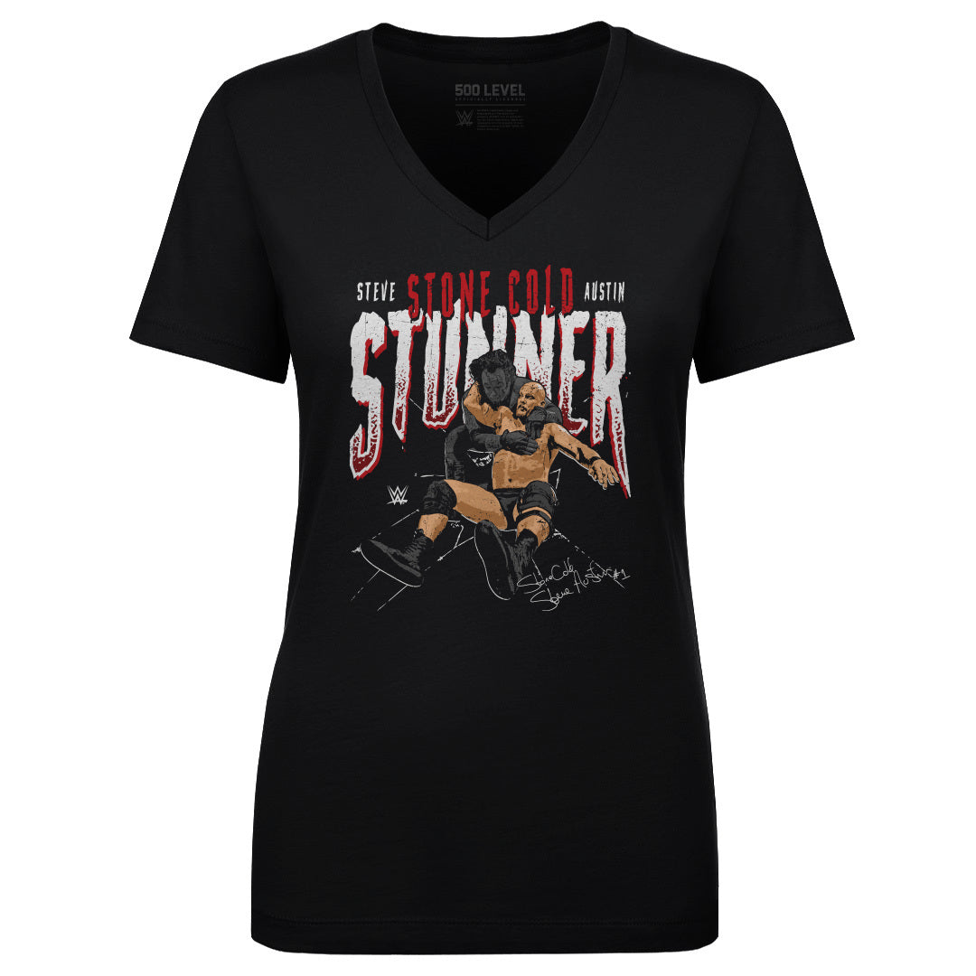 Stone Cold Steve Austin Women's V-Neck T-Shirt | 500 LEVEL