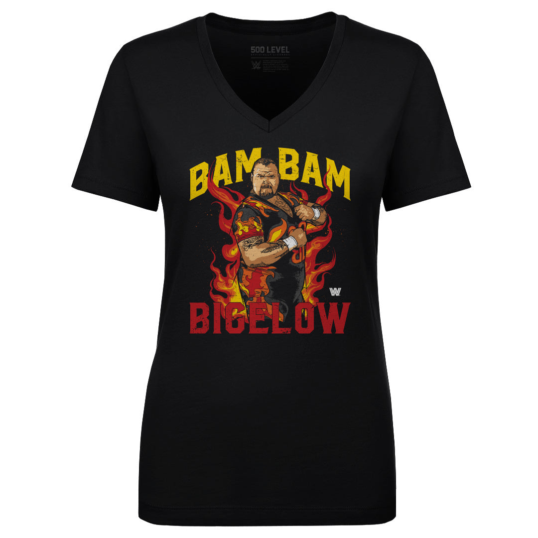 Bam Bam Bigelow Women's V-Neck T-Shirt | 500 LEVEL