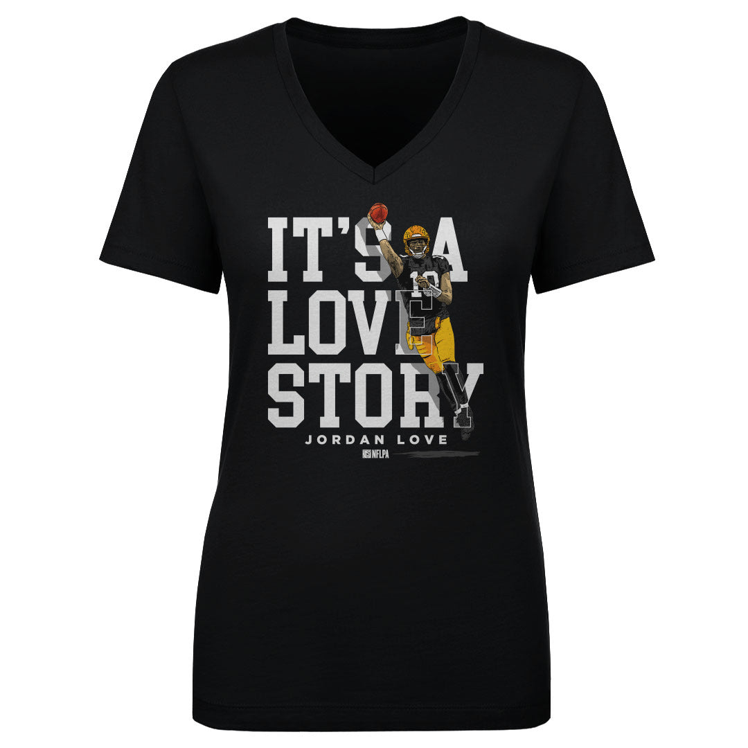Jordan Love Women's V-Neck T-Shirt | 500 LEVEL