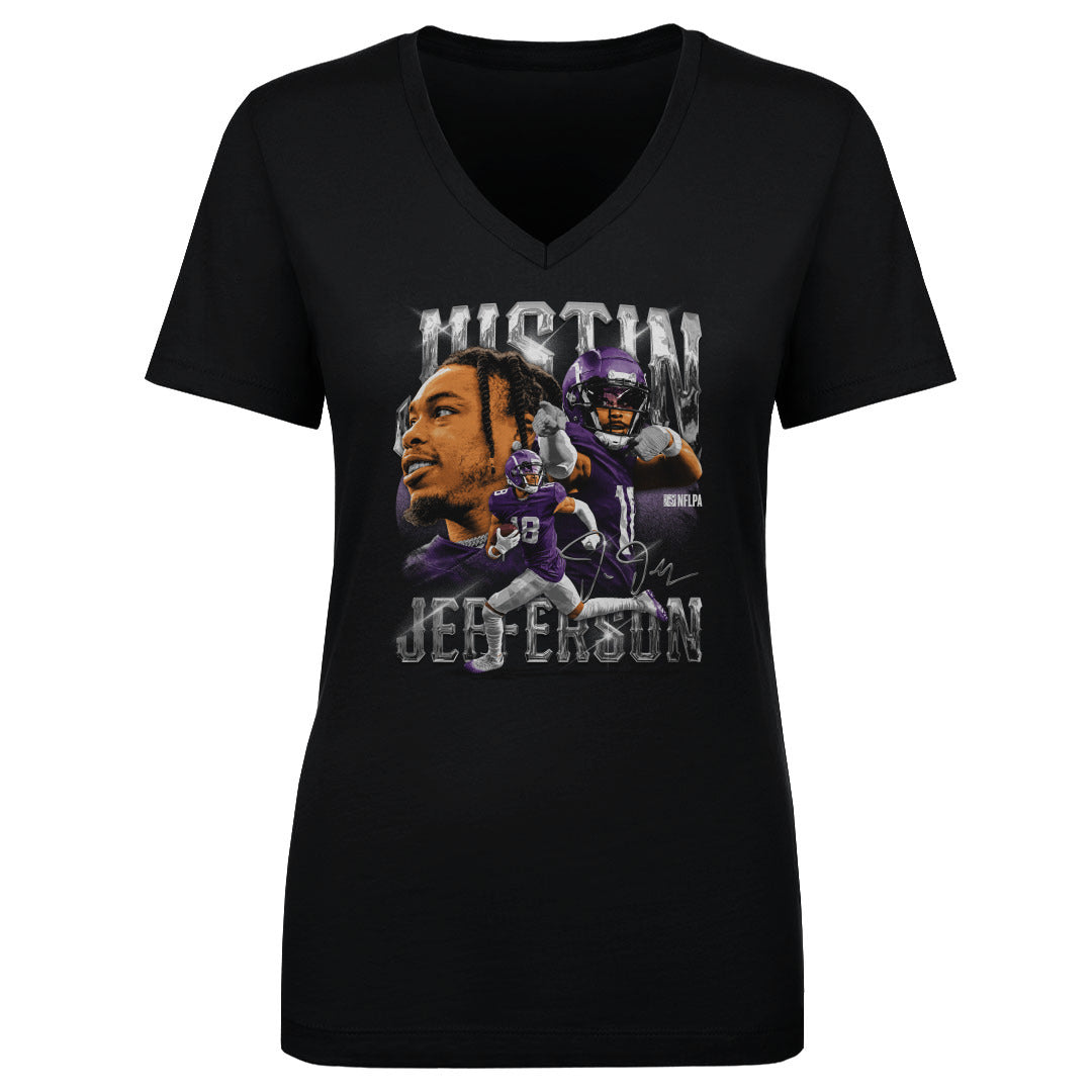 Justin Jefferson Women's V-Neck T-Shirt | 500 LEVEL