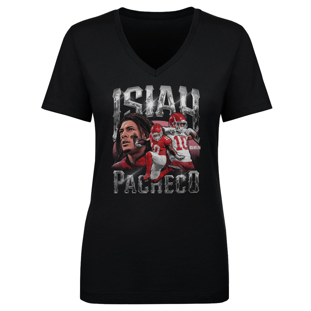 Isiah Pacheco Women's V-Neck T-Shirt | 500 LEVEL
