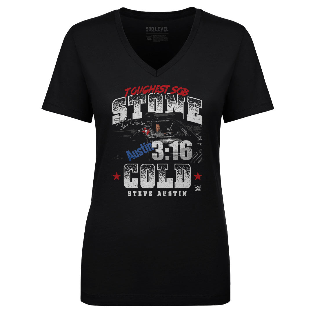 Stone Cold Steve Austin Women's V-Neck T-Shirt | 500 LEVEL