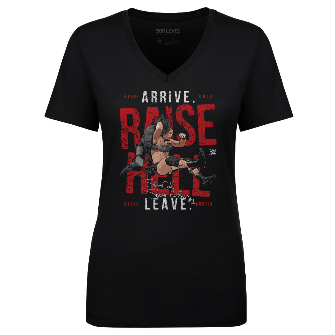 Stone Cold Steve Austin Women's V-Neck T-Shirt | 500 LEVEL
