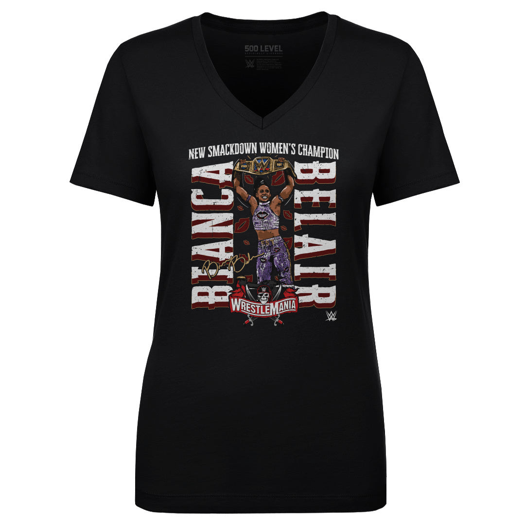 Bianca Belair Women's V-Neck T-Shirt | 500 LEVEL