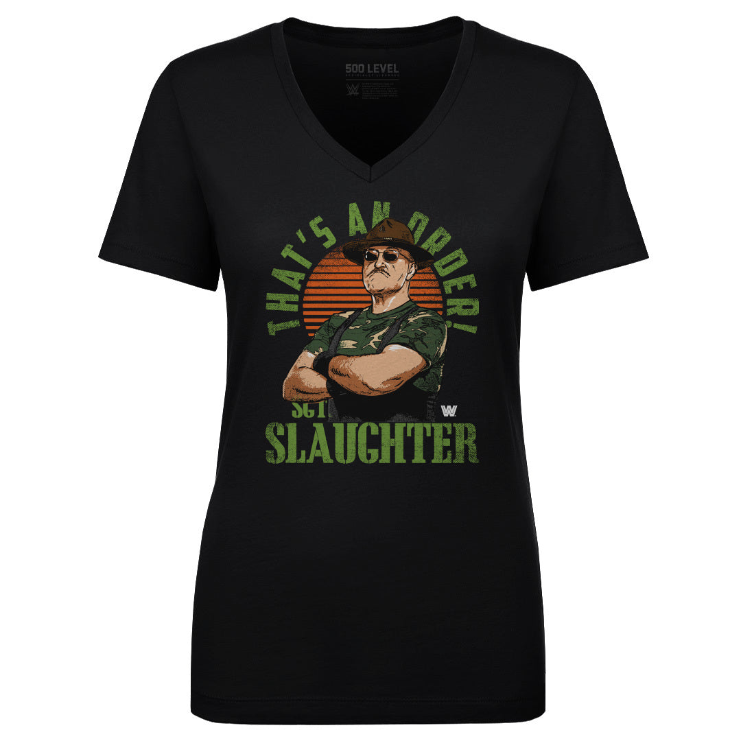 Sgt. Slaughter Women's V-Neck T-Shirt | 500 LEVEL