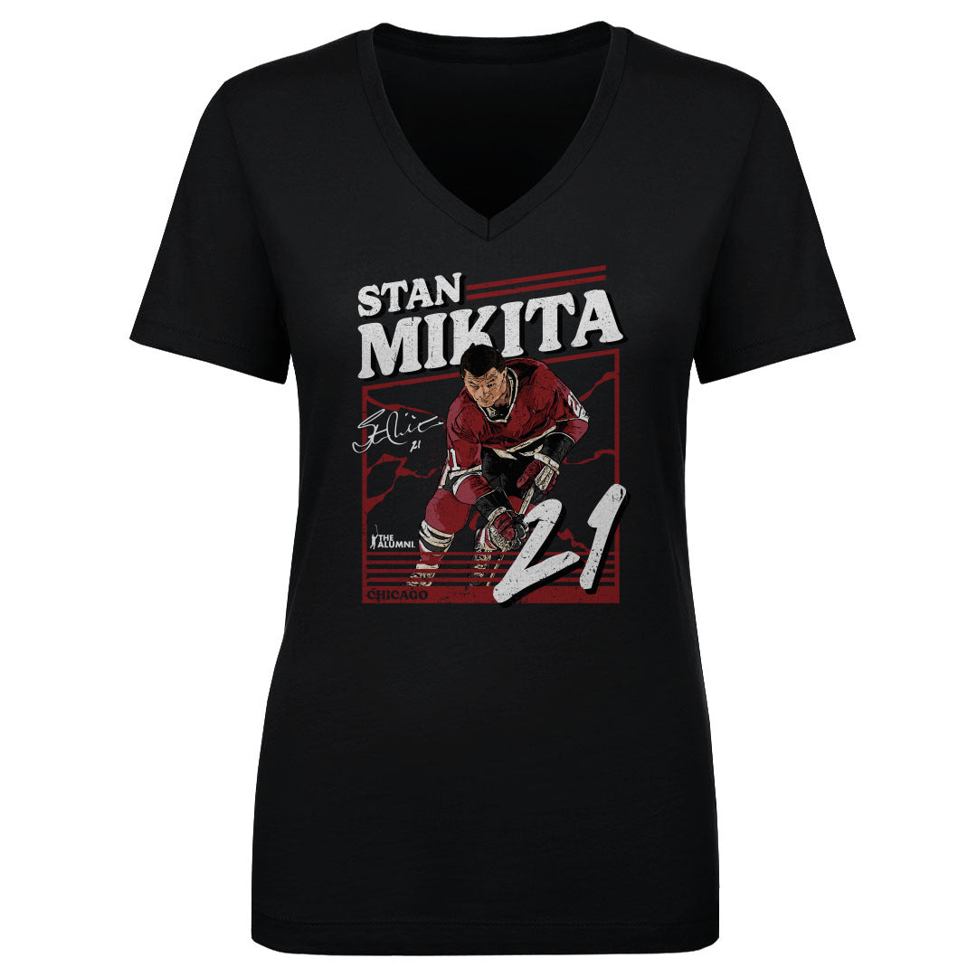 Stan Mikita Women's V-Neck T-Shirt | 500 LEVEL
