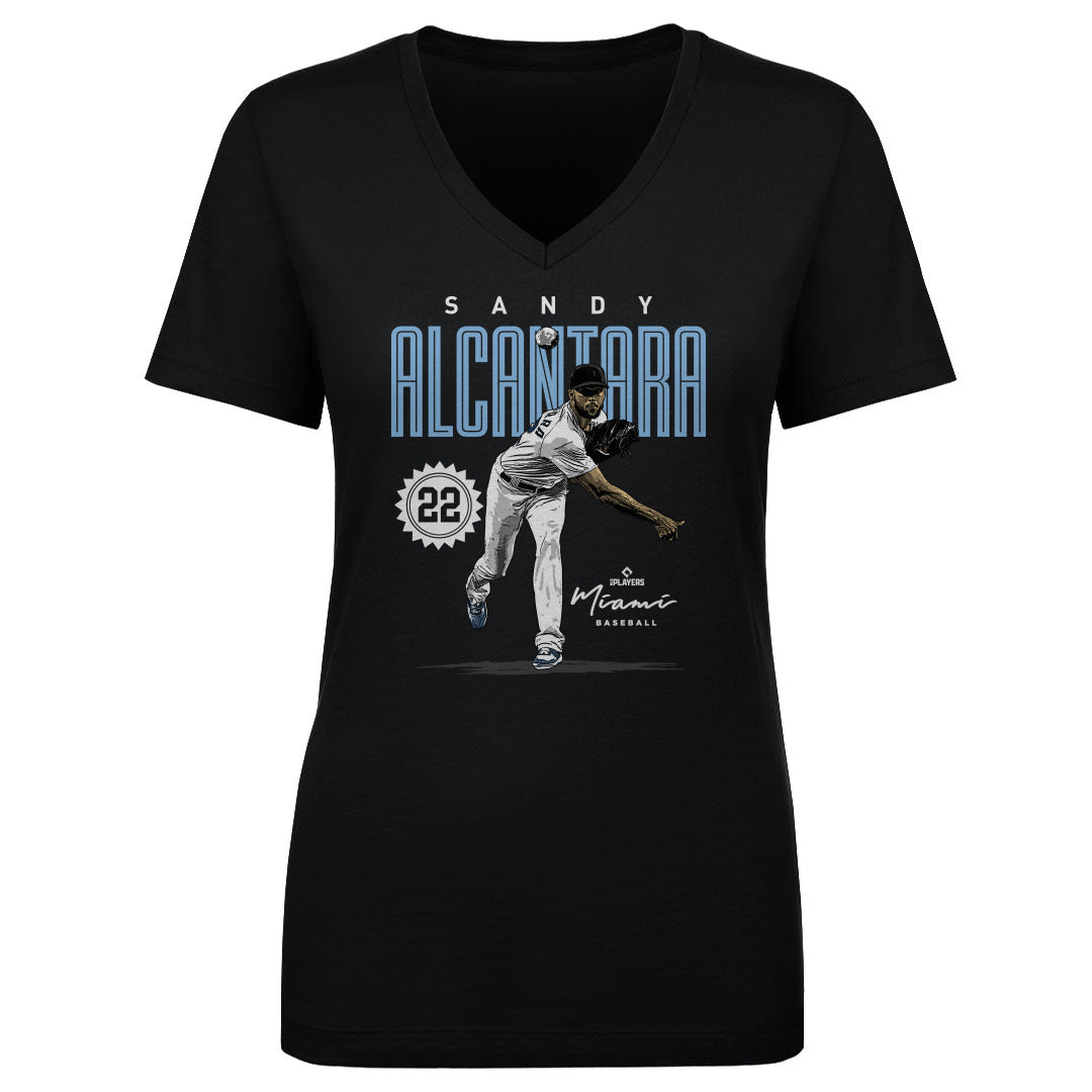 Sandy Alcantara Women's V-Neck T-Shirt | 500 LEVEL