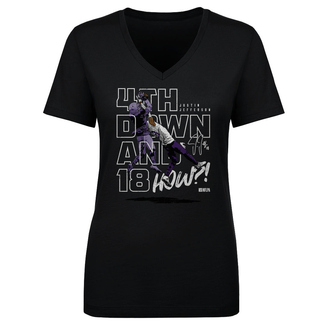 Justin Jefferson Women's V-Neck T-Shirt | 500 LEVEL
