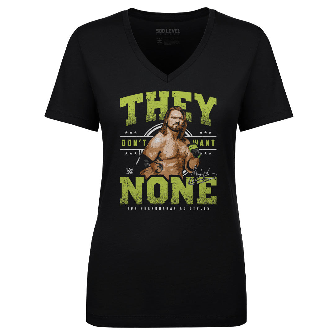 A.J. Styles Women's V-Neck T-Shirt | 500 LEVEL