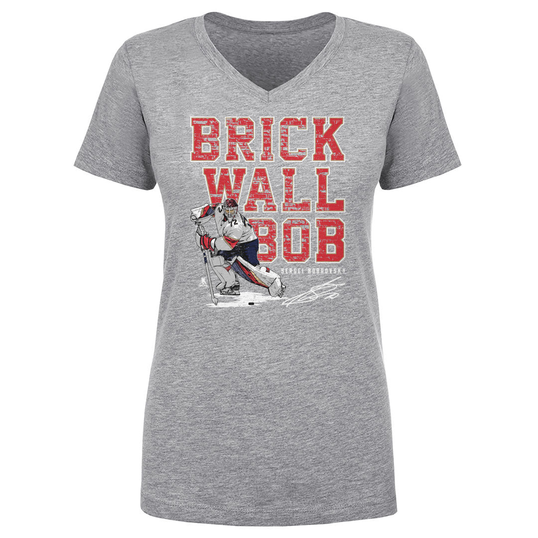 Sergei Bobrovsky Women's V-Neck T-Shirt | 500 LEVEL